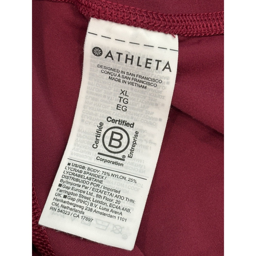 Athleta XL High Rise Transcend Colorblock Leggings Stretch 7/8 Athletic Yoga Gym - Picture 5 of 9